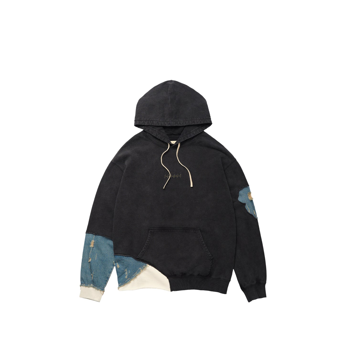 Denim Patchwork Hoodie