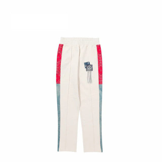 Patchwork Boot Cut Pants