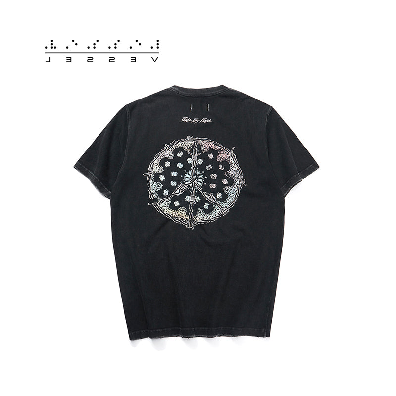 Distressed Paisley Tee